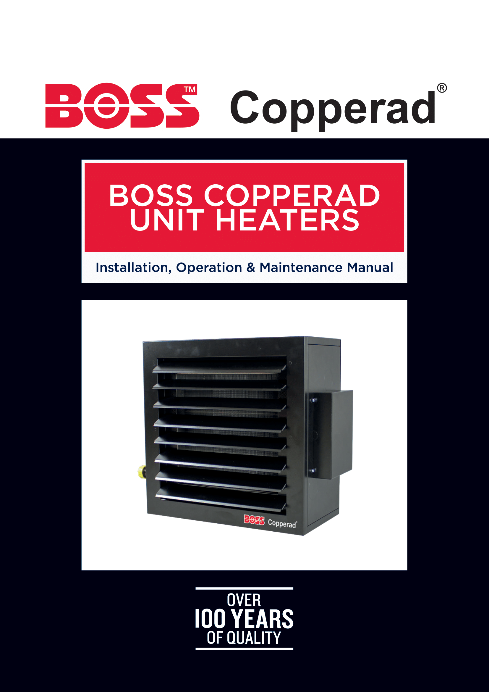 BOSS Copperad Unit Heaters IOM 66 Issue 1