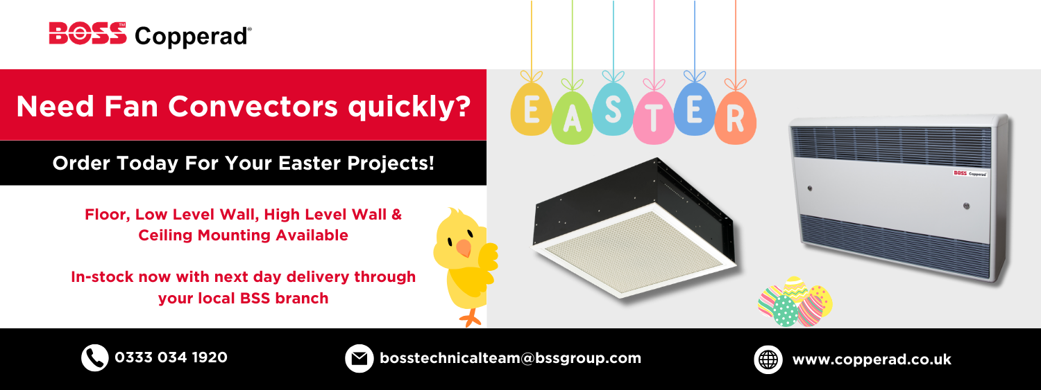 Having trouble finding Fan Convectors for your projects? Think BOSS Copperad!