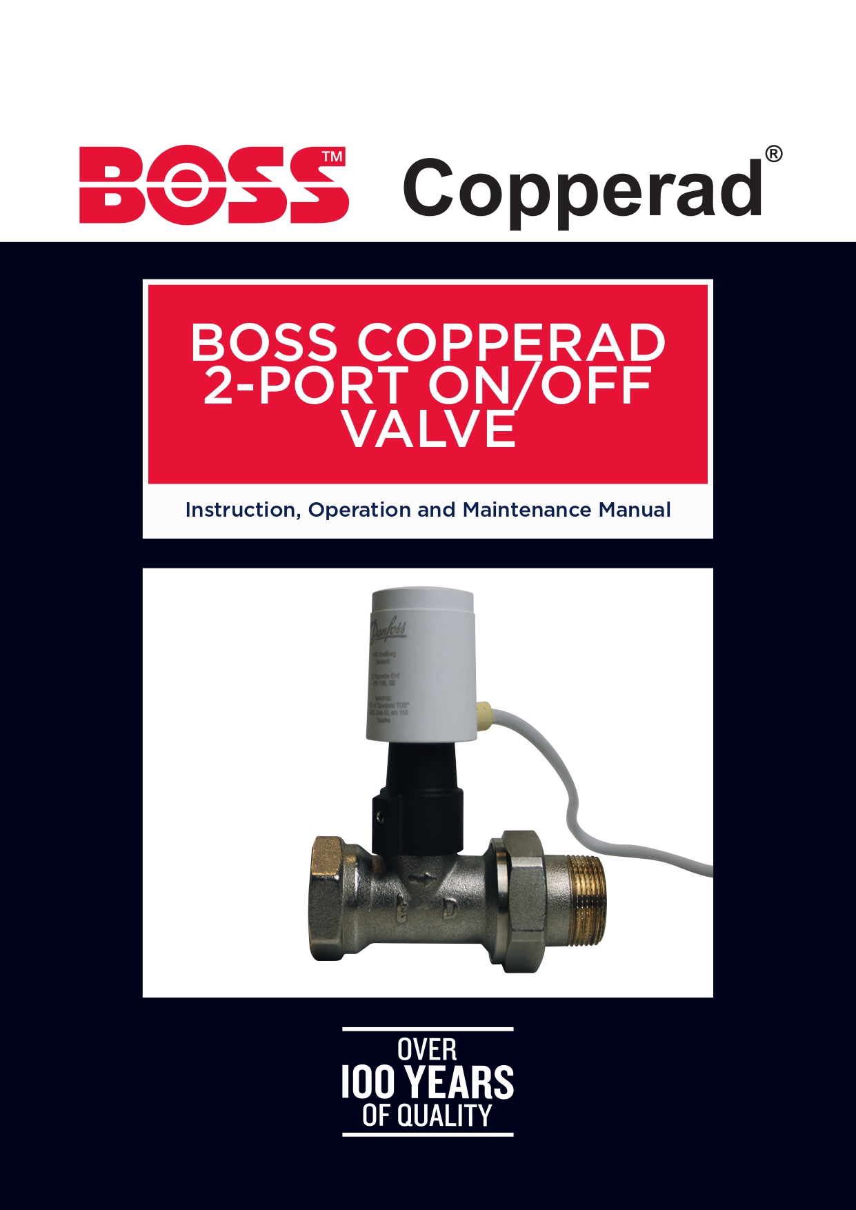 BOSS Copperad 2 Port On Off Valve IOM 106 Issue 1